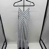 cozy casual Women's Size 10 White Stripe Dress