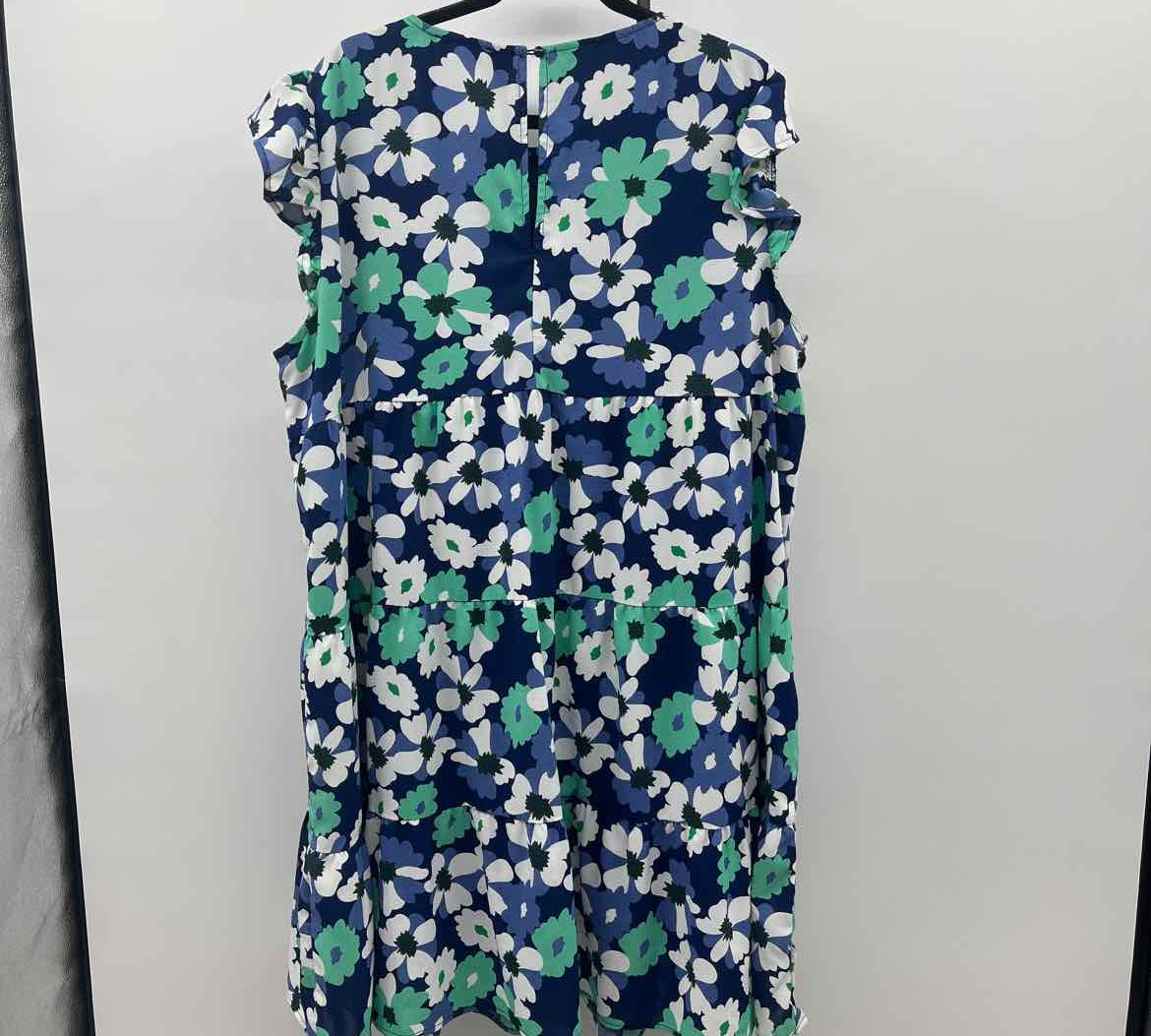 Kirundo Women's Size 20 Blue Floral Dress