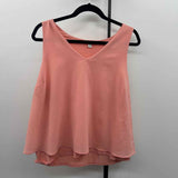 Bar III Women's Size XL Peach Solid Sleeveless Shirt