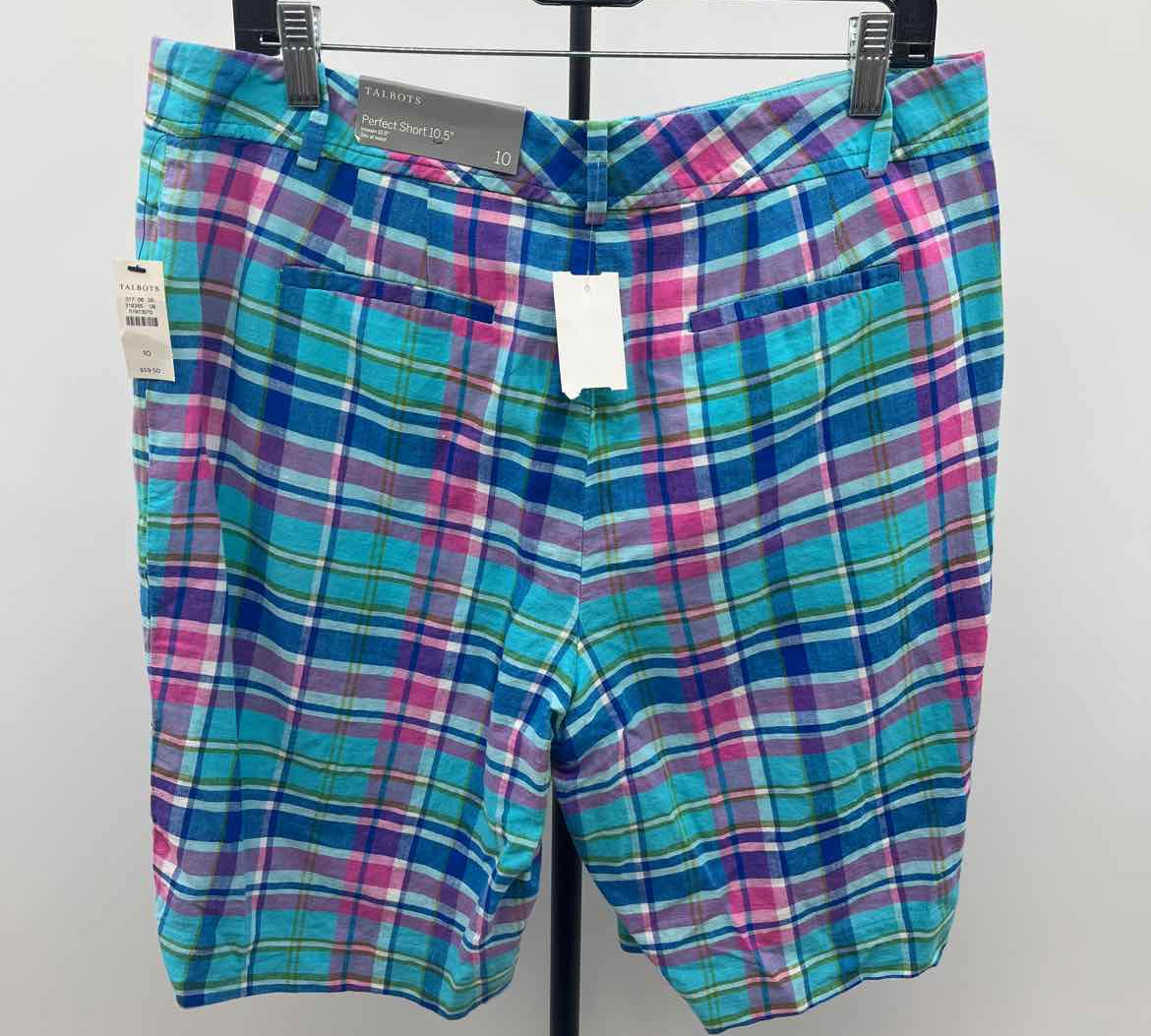 Talbots Women's Size 10 Blue Plaid Shorts