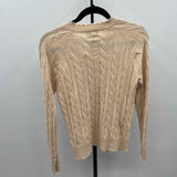 Evereve Women's Size XS Beige Cable Knit Sweater