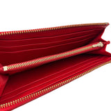 NWT COACH Red Pebbled Leather ZipAround Wallet