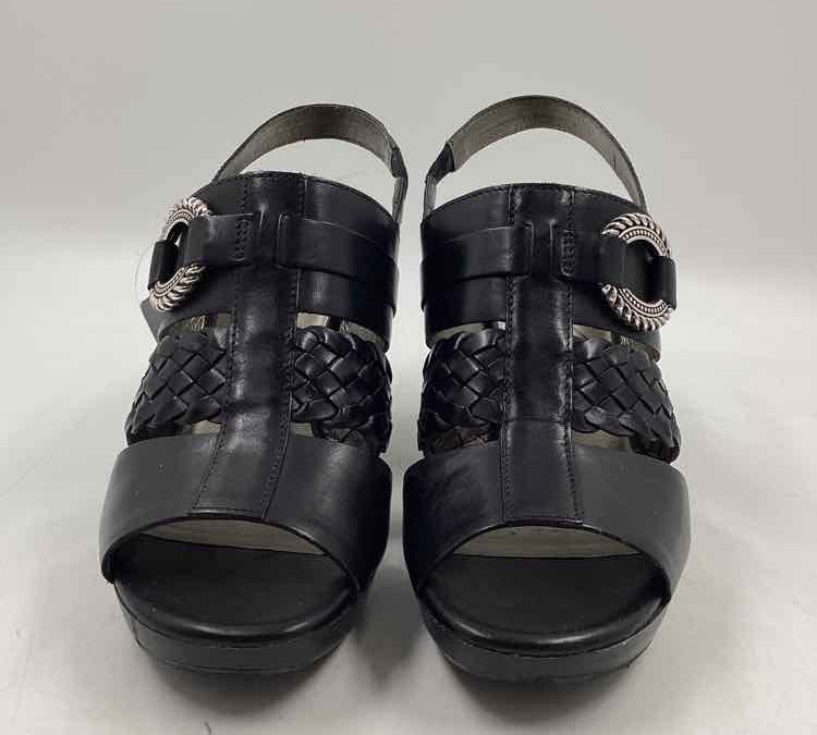 Brighton Women's Shoe Size 7 Black Woven Heels