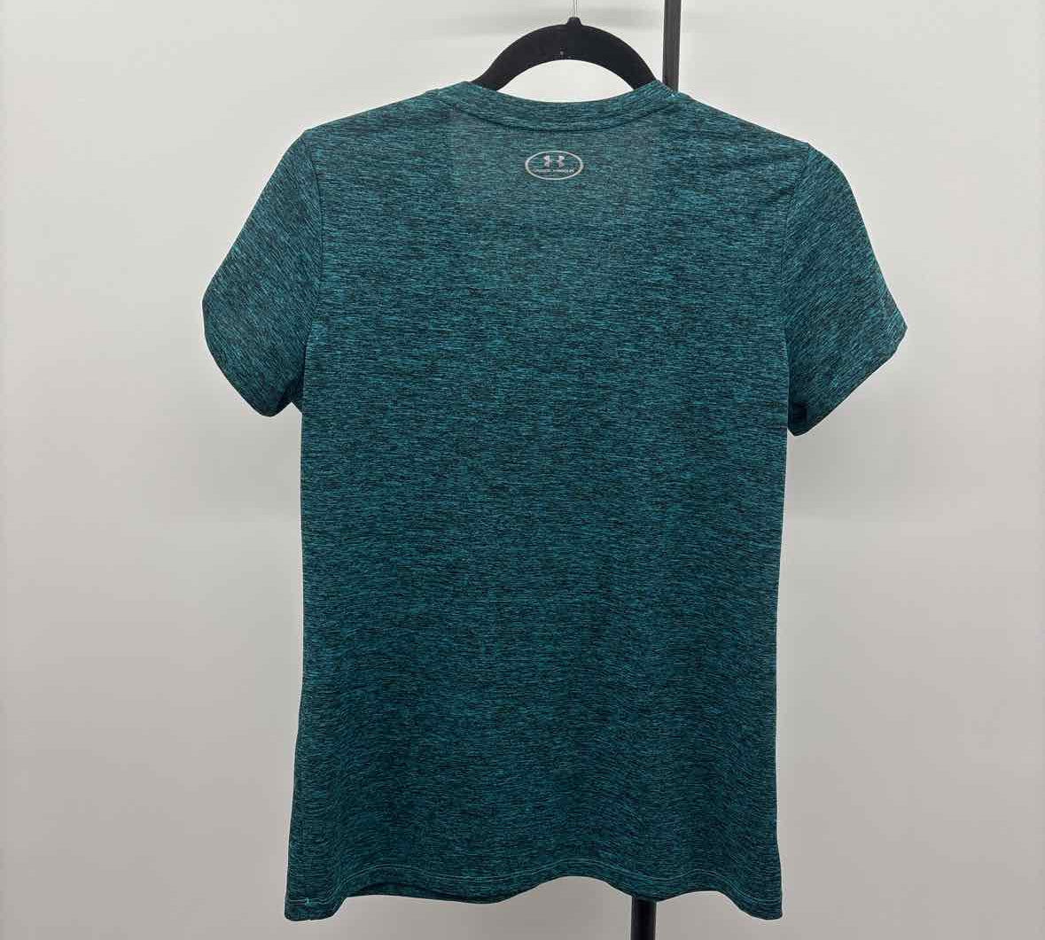 Under Armour Women's Size L Teal Heathered Short Sleeve Shirt