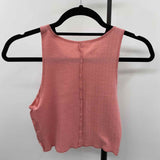 American Eagle Junior's Size S coral Textured Sleeveless Shirt