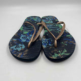 Havaianas Women's Shoe Size 7/8 Navy Floral Flip Flops