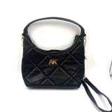 ANNE KLEIN Black Quilted Convertible Shoulder / Crossbody Purse