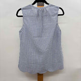 Duffield Lane Women's Size S Blue Stripe Sleeveless Shirt
