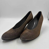 Stuart Weitzman Women's Shoe Size 10.5 Pewter Shimmer Heels
