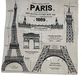 UNBRANDED Natural Gray & Black PARIS Tote Bag Purse