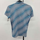 Tail Women's Size S Blue Woven Short Sleeve Shirt
