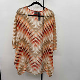 Chico's Women's Size S/M Orange lines Cardigan