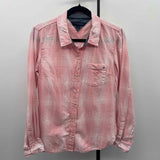 Tommy Hilfiger Women's Size M Pink Plaid Long Sleeve Shirt