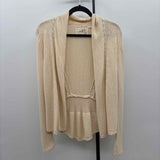 Women's S Ivory Textured Cardigan