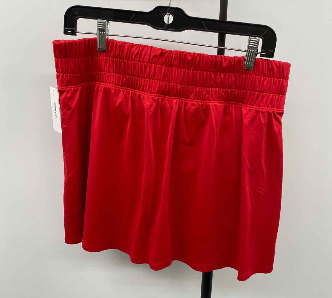 Spanx Women's Size 14 Red Solid Skirt