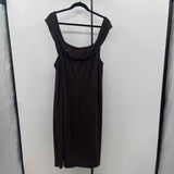 Bold Elements Women's Size 3X Brown Solid Dress
