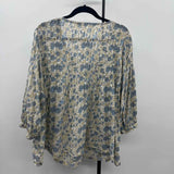 Dolma Women's Size M Ivory Floral Long Sleeve Shirt