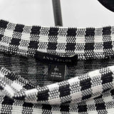 Ann Taylor Women's Size XXL Black Checkered Short Sleeve Shirt