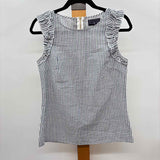 Duffield Lane Women's Size S Blue Stripe Sleeveless Shirt