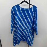 Lulu - B Women's Size 1X Blue Tie Dye Tunic