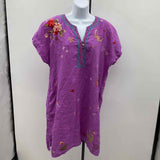 Johnny Was Women's Size 10 Purple Embroidered Dress