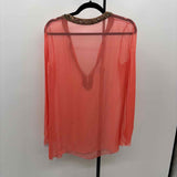 Unbranded Women's Size S Peach Beaded Coverup