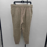 Ralph Lauren Women's Size 16 Tan Cable Knit Sweatpants