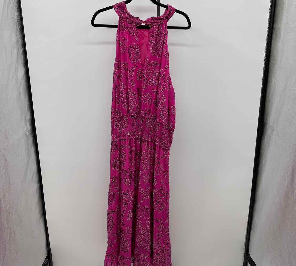 White House Black Market Women's Size 18 Fuschia Floral Dress