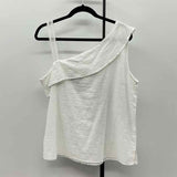 Blanc du Nil Women's Size 2X White Heathered Sleeveless Shirt
