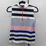 Ralph Lauren Women's Size M Blue Stripe Sleeveless Shirt