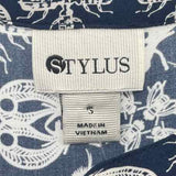 stylus Women's Size S Navy Insect Long Sleeve Shirt