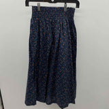 Garnet Hill Women's Size 2 Blue Floral Skirt