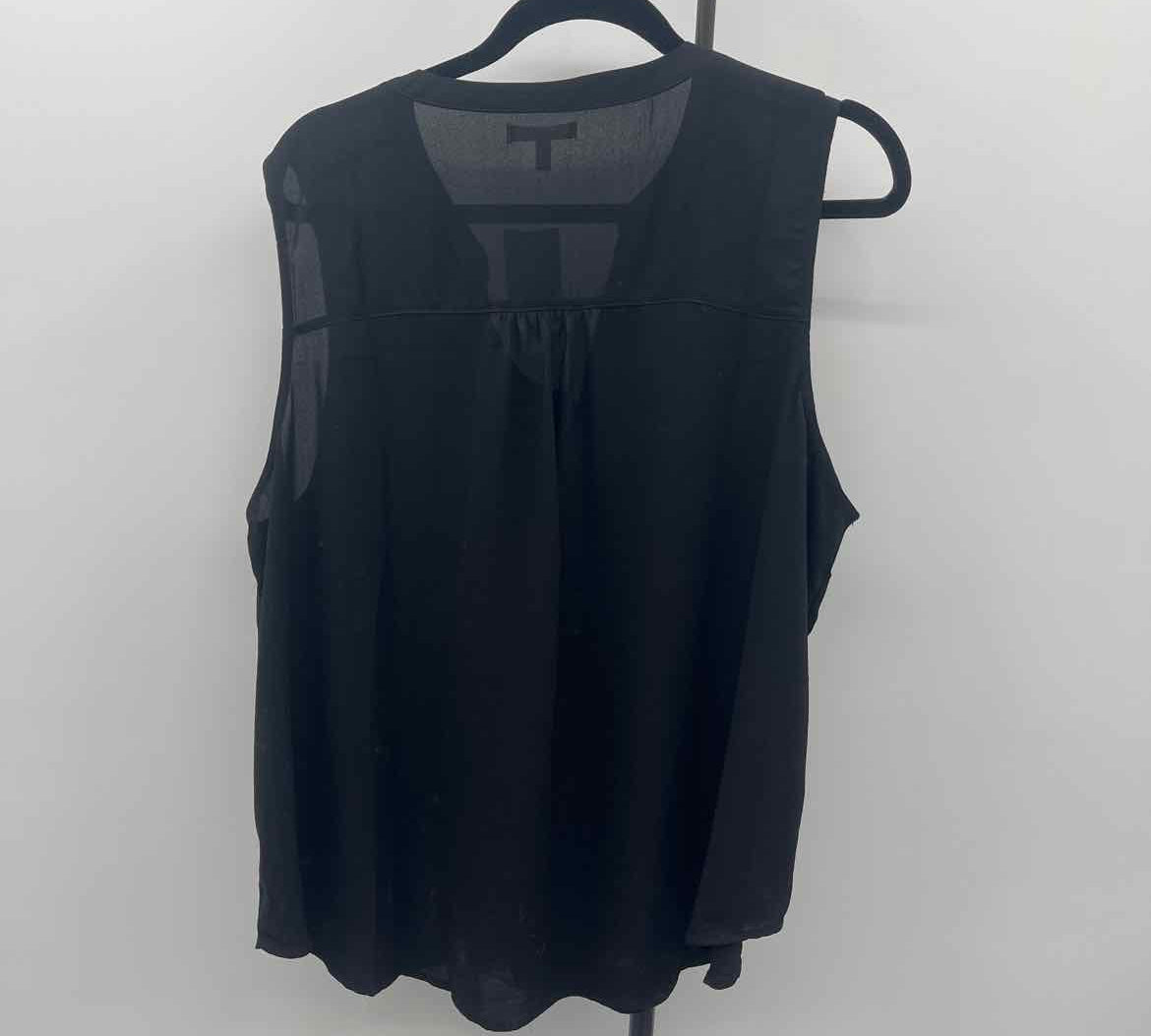 Maurice's Women's Size 2X Black Solid Sleeveless Shirt