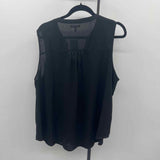 Maurice's Women's Size 2X Black Solid Sleeveless Shirt
