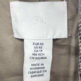 H&M Women's Size XS Tan Plaid Jacket