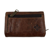 PATRICIA NASH Brown Leather FoldOver Wallet