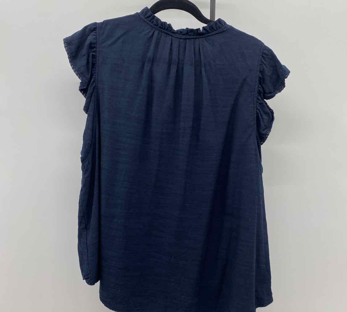 Wit & Wisdom Women's Size 3X Navy Textured Short Sleeve Shirt