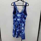 Lands End Women's Size 18L Blue Abstract Swimsuit - 1 Piece