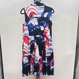 Talbots Women's Size 12P Navy Leaf Dress