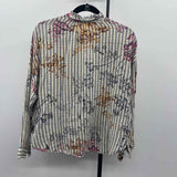 Pilcro Junior's Size XL Ivory Floral Long Sleeve Shirt