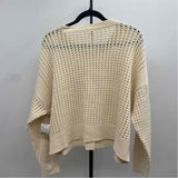 Old Navy Junior's Size XL Ivory Open Weave Sweater