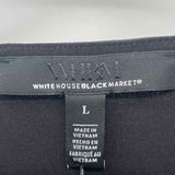 White House Black Market Women's Size L Black Solid Long Sleeve Shirt