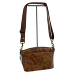 PATRICIA NASH Brown OWL Print Leather MARCIA Convertible Shoulder / Crossbody Purse