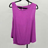 Free People Women's Size S Purple Ribbed Sleeveless Shirt