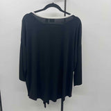 Chico's Women's Size XL Black Solid Long Sleeve Shirt