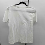 Talbots Women's Size L White Solid Short Sleeve Shirt