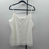CJ Banks Women's Size 2X White Solid Tank