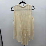 mod ref Women's Size L Ivory Textured Sleeveless Shirt