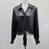 Drew Women's Size L Black Solid Long Sleeve Shirt