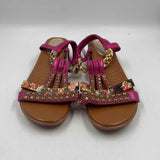 Unbranded Women's Shoe Size 8 Fuschia Beaded Sandals